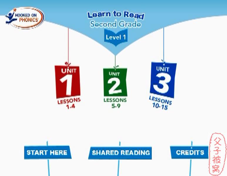 经典自然拼读教材《Hooked On Phonics》教学视频（共8集) AVI格式