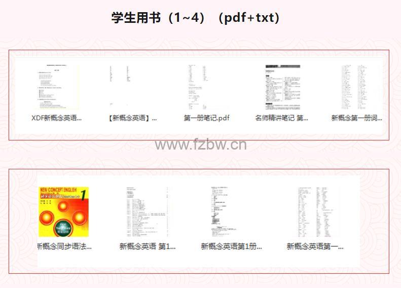 《新概念英语配套资料》 配套PPT/音频/单词手册/语法书/教师用书等
