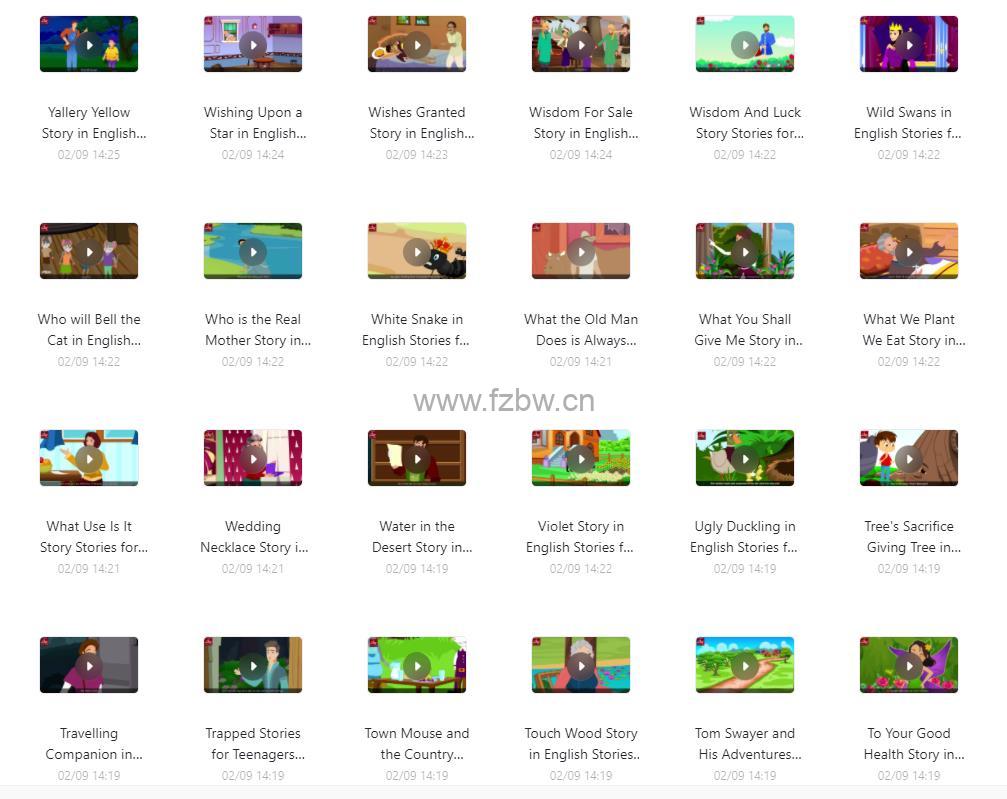 《English Fairy Tales》共369集 英文童话故事 高清版