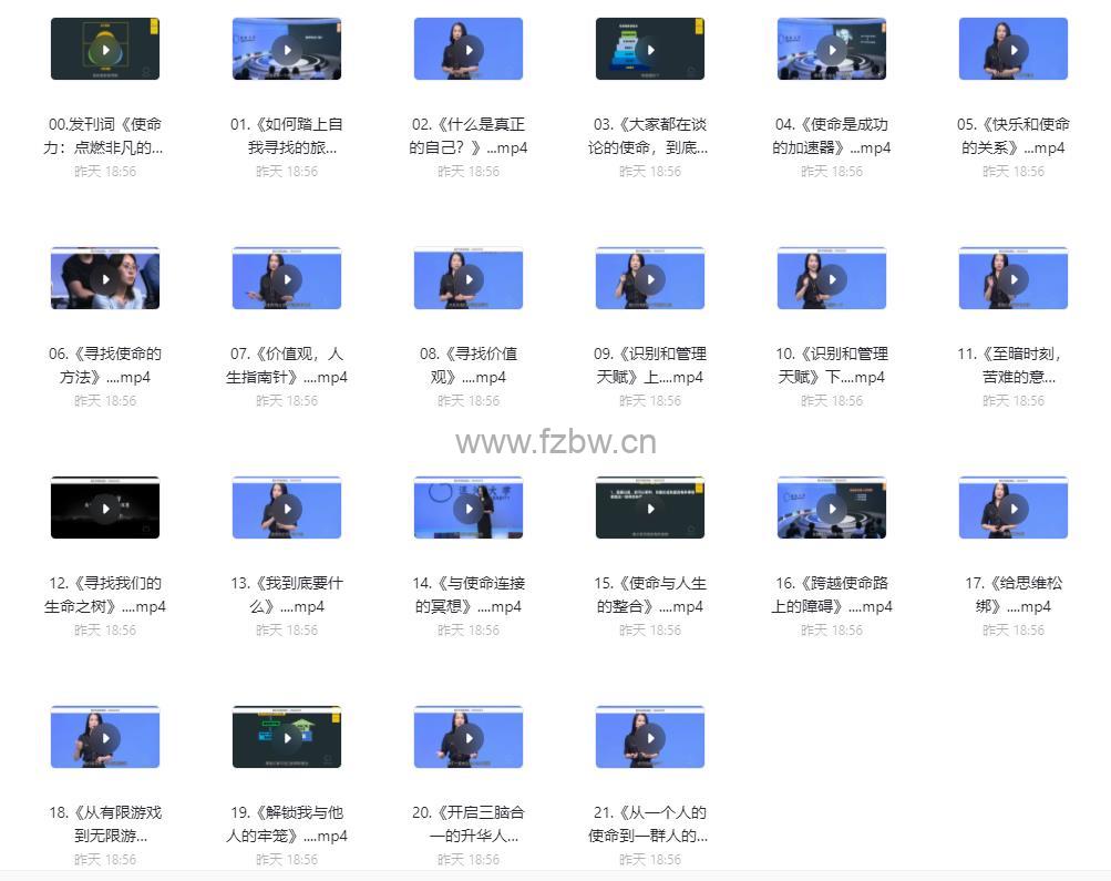 朱丹《使命力21讲:点燃非凡的自己》精品课程