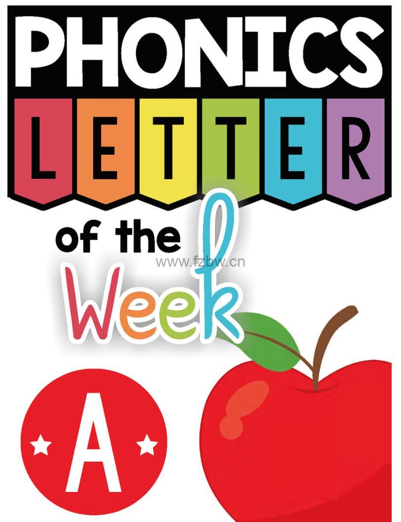 phonics自然拼读法《Letter of the Week A-Z英语26个字母大小写》全26册 PDF格式