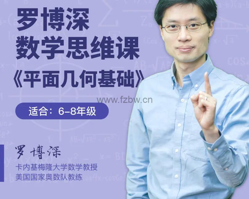 罗博深数学思维课《平面几何基础》共13集 视频课程