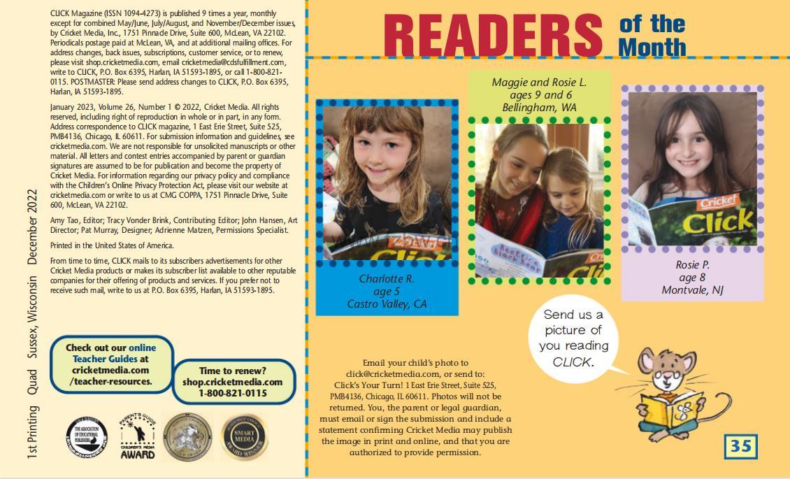 原版儿童英文杂志《Click 2023年》全集 PDF格式