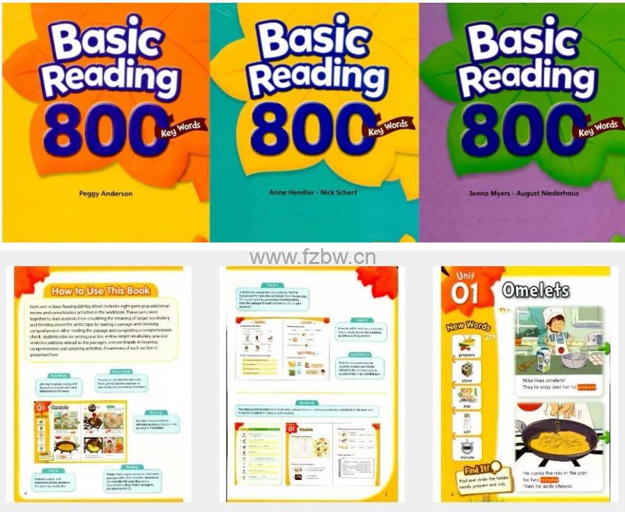 Basic reading美国原版少儿阅读(200词/400词/800词/1200词)  PDF+音频