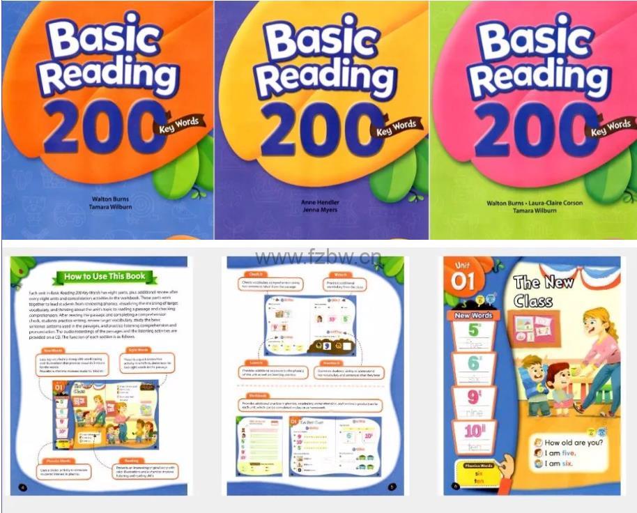 Basic reading美国原版少儿阅读(200词/400词/800词/1200词)  PDF+音频
