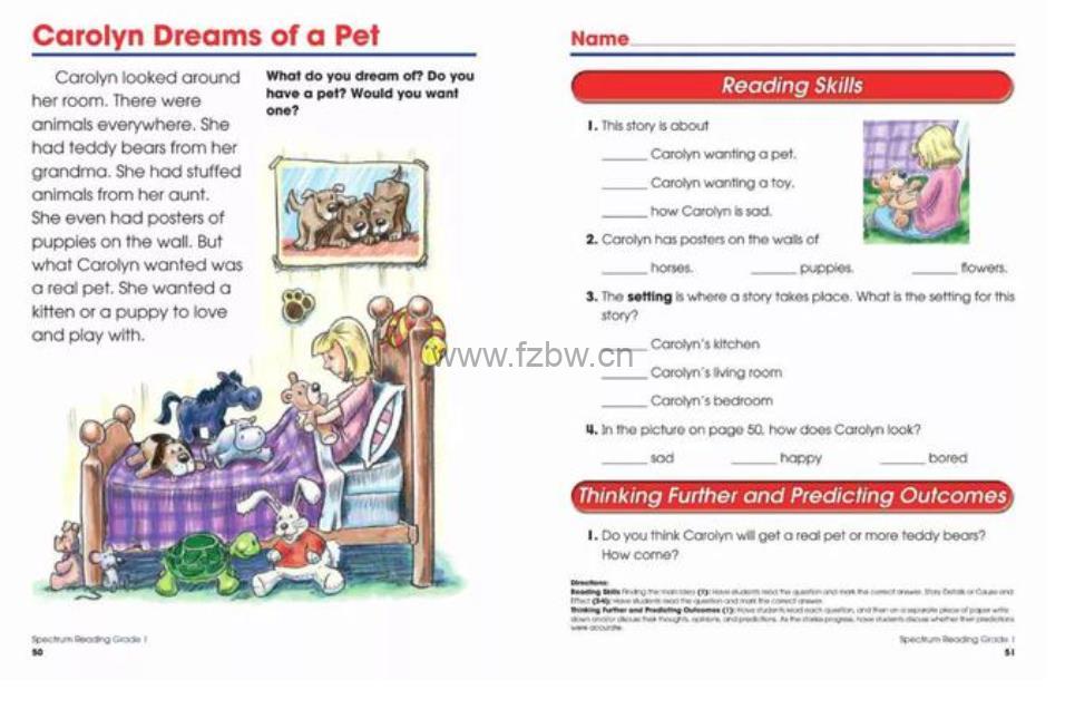 光谱阅读《spectrum reading workbook》GK-G8级别 PDF格式