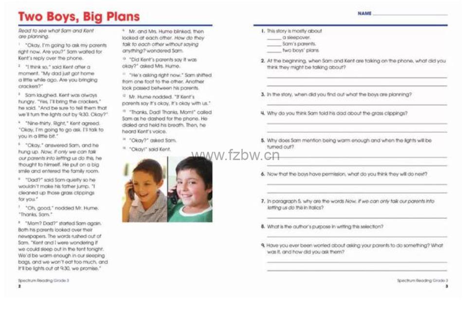 光谱阅读《spectrum reading workbook》GK-G8级别 PDF格式