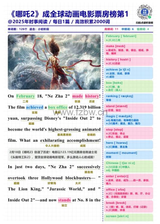2025最新《时文阅读28篇高效积累2000词》PDF