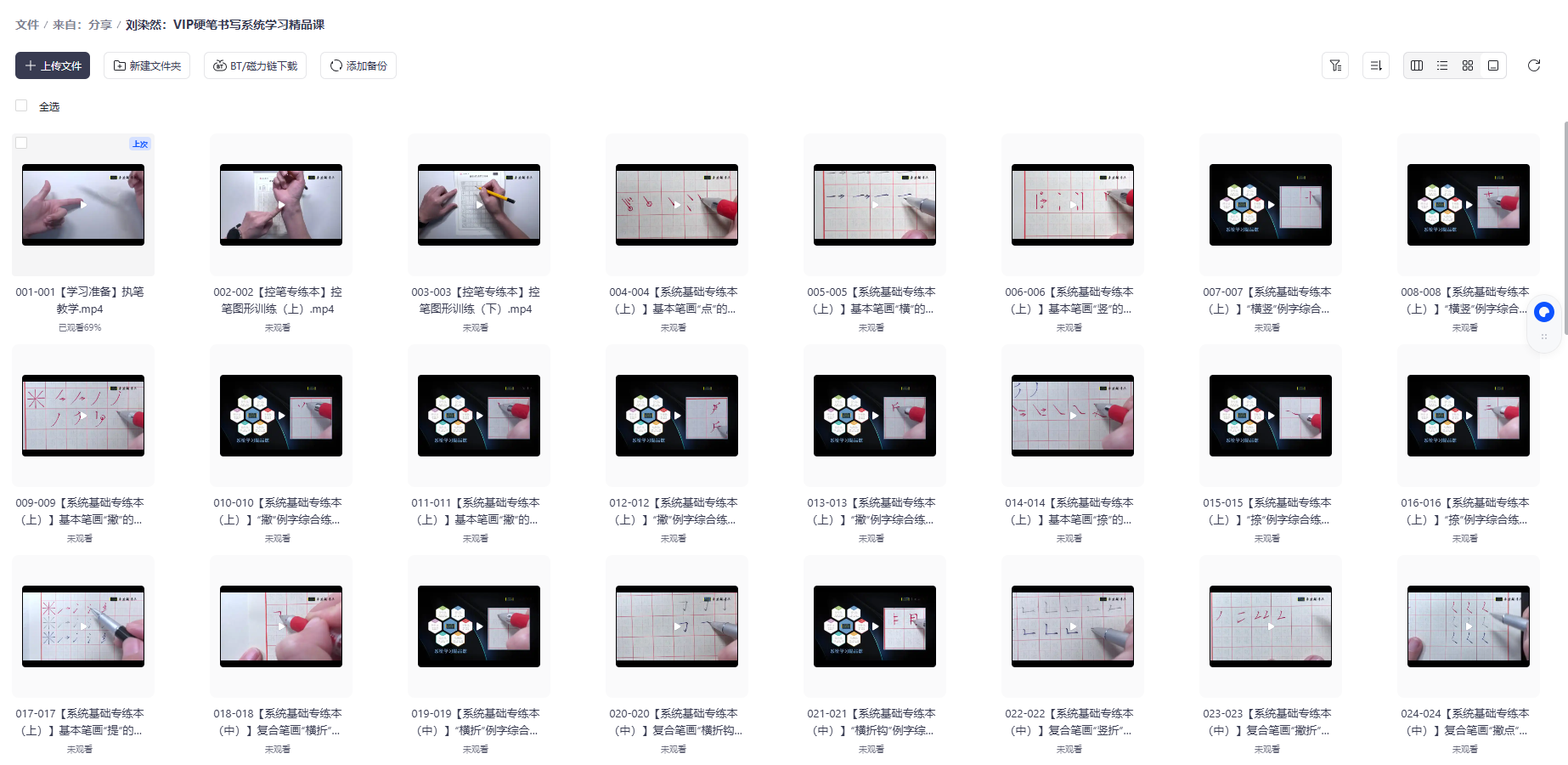 刘染然：VIP硬笔书写系统学习精品课