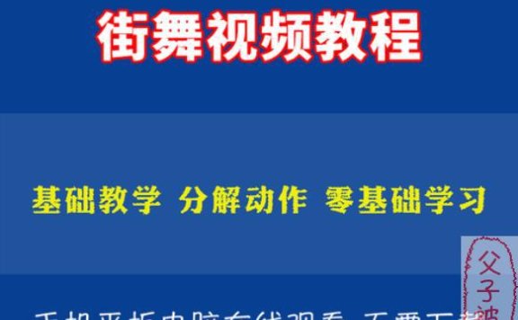 《流行街舞教程》 共15集 mp4高清视频