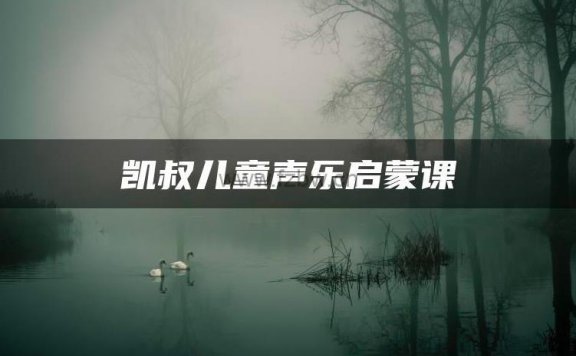 凯叔《儿童声乐启蒙课》共28节 视频课程